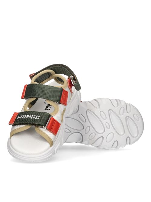 Sandalo doppio strappo BIKKEMBERGS | 21343BIANCO VERDONE ARANCIO